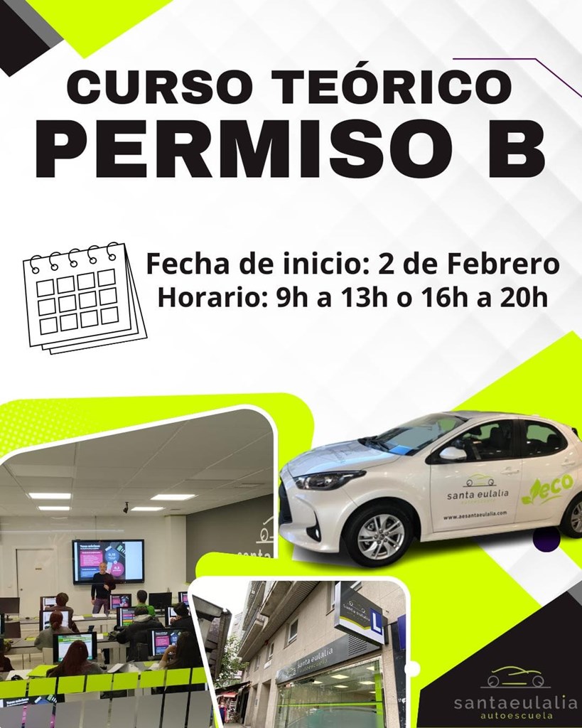 Foto 1 CURSO PRESENCIAL Y ONLINE FORMACION TEORICA PERMISO B