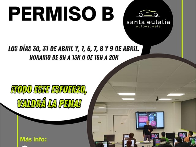 CURSO PRESENCIAL Y ONLINE FORMACION TEORICA PERMISO B