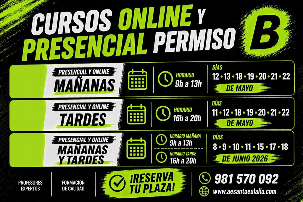 Foto 1 CURSO PRESENCIAL Y ONLINE FORMACION TEORICA PERMISO B
