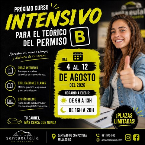 CURSO PRESENCIAL Y ONLINE FORMACION TEORICA PERMISO B