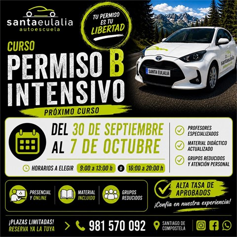 CURSO PRESENCIAL Y ONLINE FORMACION TEORICA PERMISO B