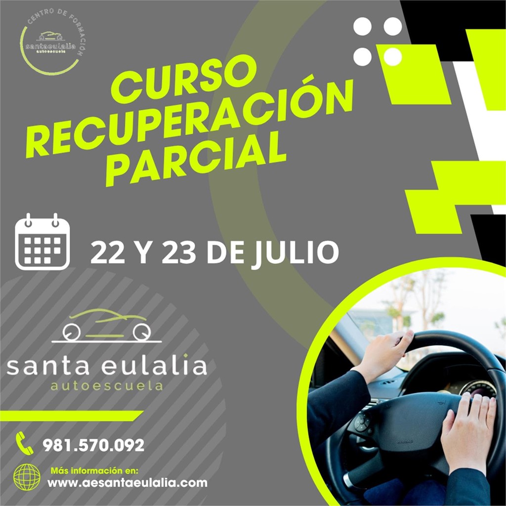 Foto 1 CURSO RECUPERACIÓN PUNTOS PARCIAL