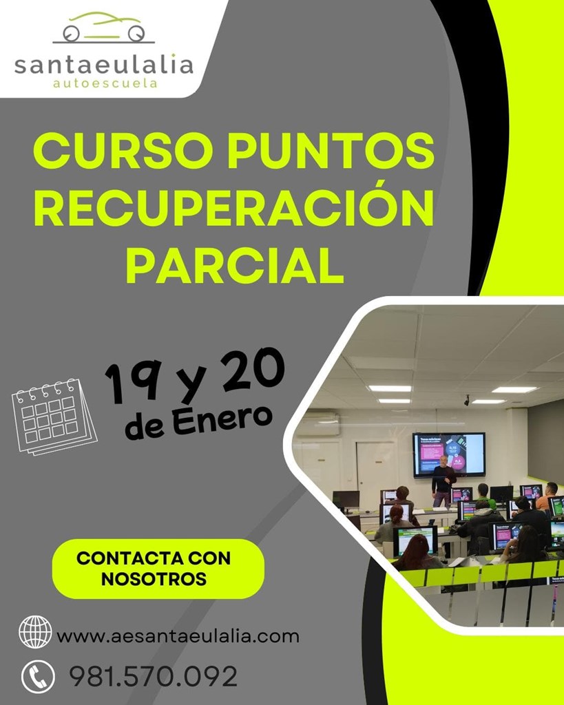 Foto 1 CURSO RECUPERACIÓN PUNTOS PARCIAL
