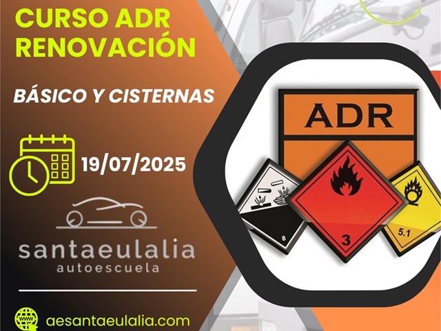 CURSO RENOVACIÓN ADR BÁSICO Y CISTERNAS