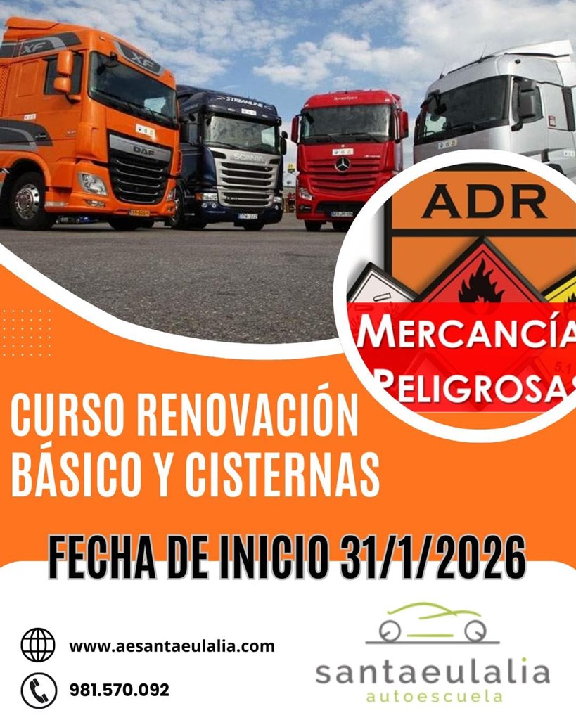 Foto 1 CURSO RENOVACIÓN ADR BÁSICO Y CISTERNAS