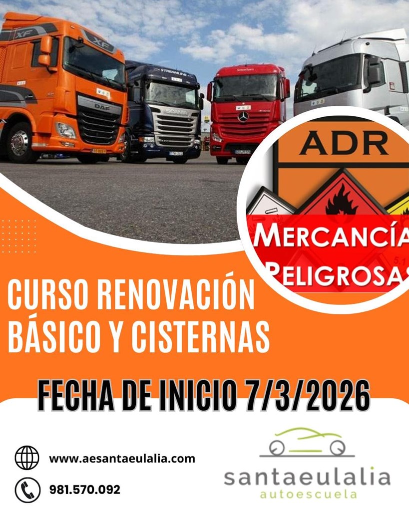 Foto 1 CURSO RENOVACIÓN ADR BÁSICO Y CISTERNAS